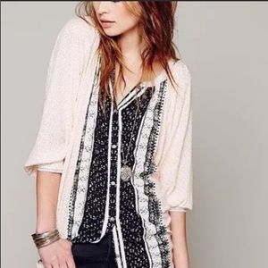 Free people boho print dolman sleeve blouse